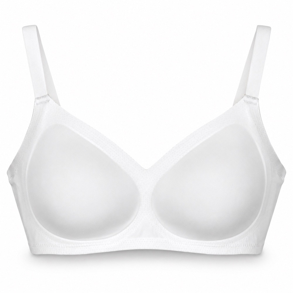 Shapermint Essentials Bra M White Polyamide Wireless Minimalist Clean Girl Chic